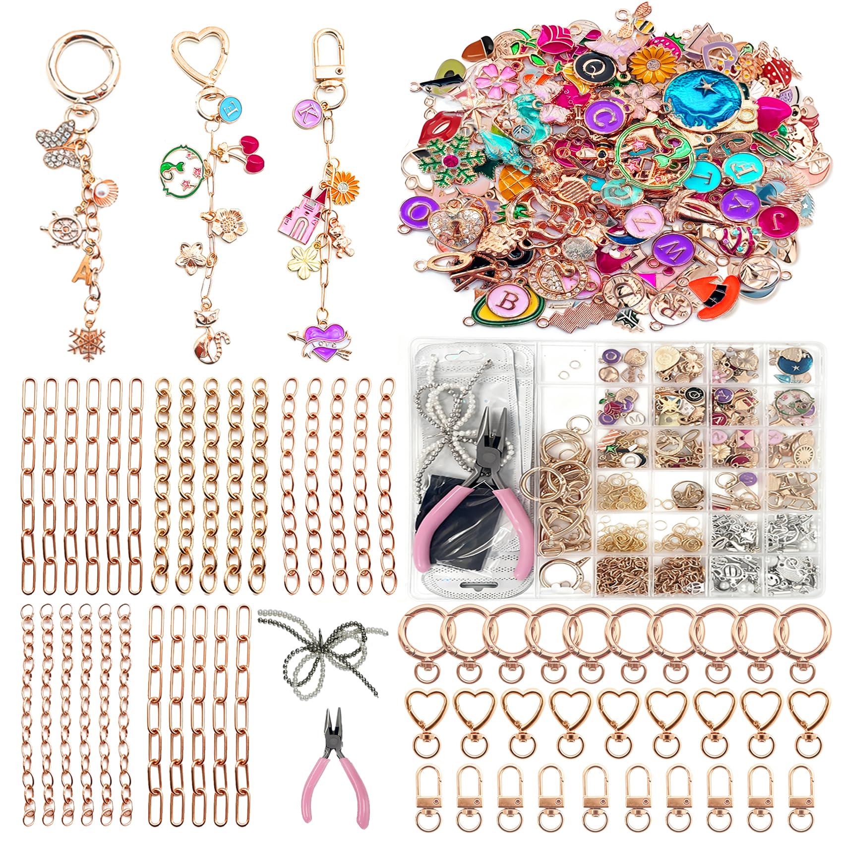 Amazon.com: Thmxit 537PCS Charms Lip Gloss Keychain Making Kit
